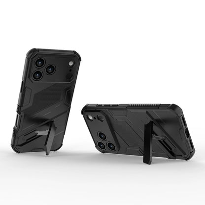 Solid Armor Cyber Shockproof Phone Case For iPhone 17 Pro Max 17 AIR With Stand Holder Cover Protective Shell