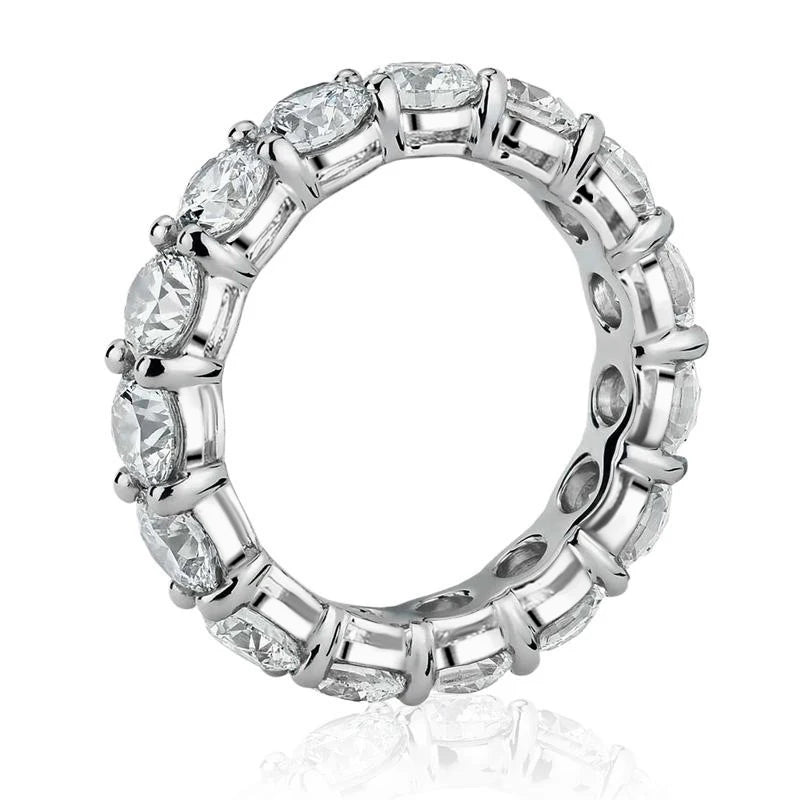 Personalized Moissanite Full Eternity Bands 925 Sterling Silver Ring For Women Girl Fine Jewelry 5mm 3mm D Moissanite Ring