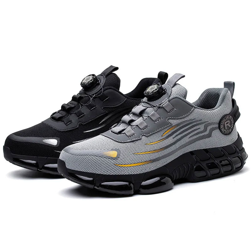 Men's Safety Shoes Air Cushion Protection Safety Boots Fashionable Casual Shoes Breathable Odor Protection Men's Work Shoes