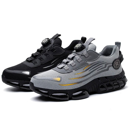 Men's Safety Shoes Air Cushion Protection Safety Boots Fashionable Casual Shoes Breathable Odor Protection Men's Work Shoes