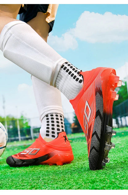 Men Professional TF Soccer Shoes Resistant Casual Grass Studded Male Non Slip Fast Foo451·a