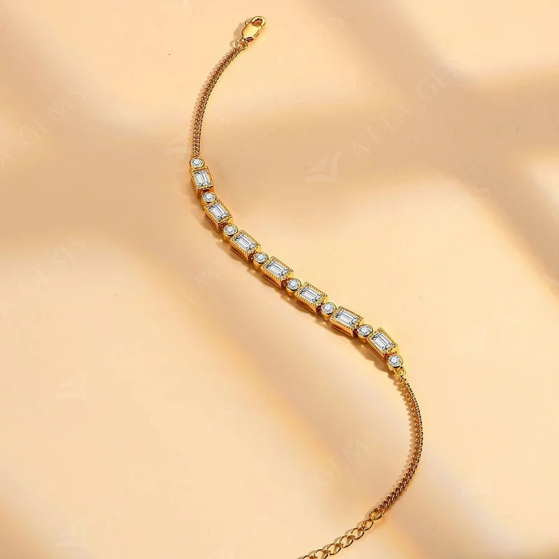 2023 100% 925 Sterling Silver D Color Moissanite Bracelet Luxurly for Wmen Engagement Wedding Party Fine Jewelry Gift
