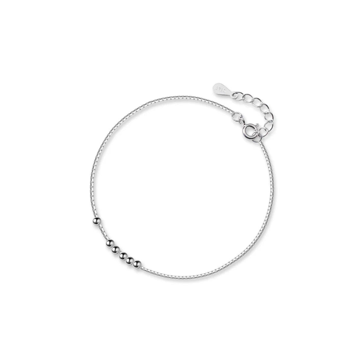2020 New Design Simple Charm Beads Chain Bracelet for Women 925 Sterling Silver Party Fine Jewelry Accessories Gift