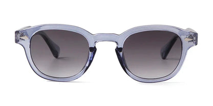 Fashion Transparent Blue Round Sunglasses Women Men 2024 Retro Rivet Tortoise Small Square Sun Glasses UV400 Lunettes De Soleil