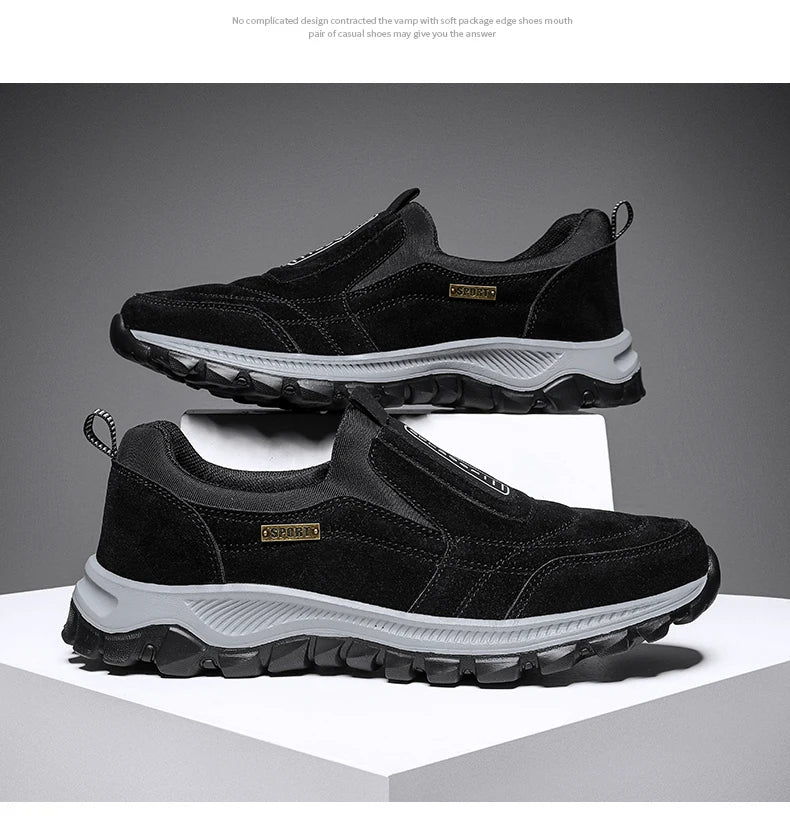 Outdoor Comprehensive Training Shoes Casual Men's Shoes Breathable Suede Leather Shoes Non-slip Walking Shoes Sports Shoes