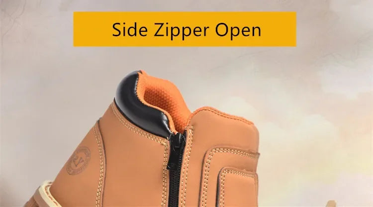 2025 Work Shoes for Men Waterproof Safety Shoes Man Anti Spark Leather Boots Man Anti Puncture Anti Slip Welder Shoe