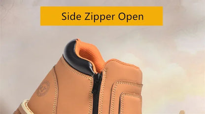 2025 Work Shoes for Men Waterproof Safety Shoes Man Anti Spark Leather Boots Man Anti Puncture Anti Slip Welder Shoe