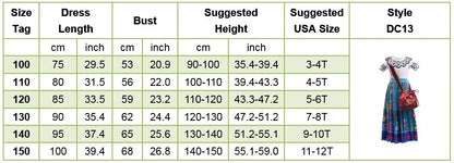 Children Princess Dress Kids Flower Madrigal Cosplay Costume Girls Mirabel Christmas Halloween Clothes Summer Outfit 2-10 Years