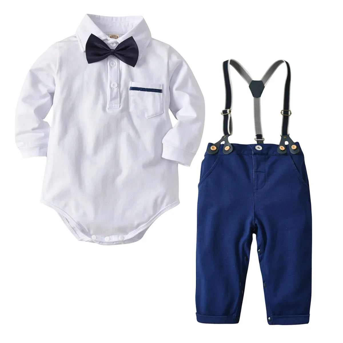 Kid Boy Formal Birthday Outfit Suit Toddler Gentleman Wedding Striped Vest Shirt 1-6 Years Baby Pants Boys Ceremony Outerwear