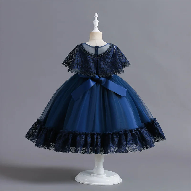 Vestido de Festa Infantil Rosa, Modelo Princesa com Saia Rodada em Tule, para Meninas de 3 a 12 Anos – Ideal para Aniversário, Natal e Cerimônias.