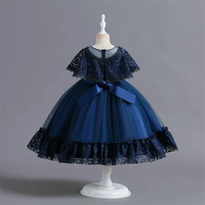Vestido de Festa Infantil Rosa, Modelo Princesa com Saia Rodada em Tule, para Meninas de 3 a 12 Anos – Ideal para Aniversário, Natal e Cerimônias.
