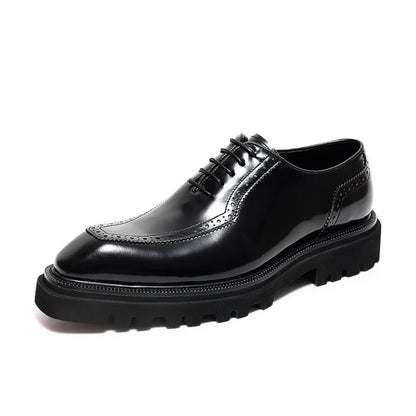 High Quality Height Increase Oxford Dress Shoes Men Genuine Cow Leather Suit Shoes Lift Brogues Wedding Formal Elevator Shoes