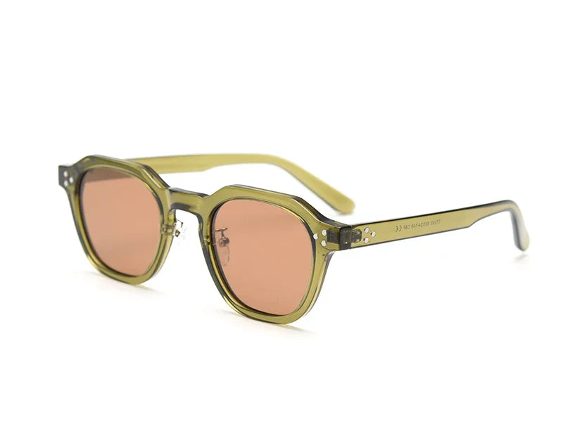 Sunglasses polarized male polygon orange green blue female sun glasses