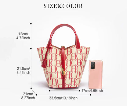 Large Capacity Commuter Travel Handbag Luxury Brand Fashion Texture Letter Printed Women's Shoulder Bag