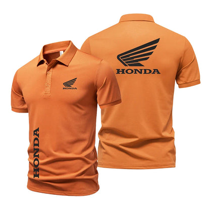 Summer high quality tops men and women short-sleeved t-shirts Honda racing POLO shirts motorcycle print t-shirts