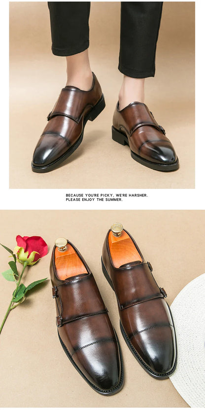 Men's Dress Shoes Classic Wedding Formal Oxford Leather Shoes Men Gentleman Casual Business Social Shoes Man Office Leather Shoe