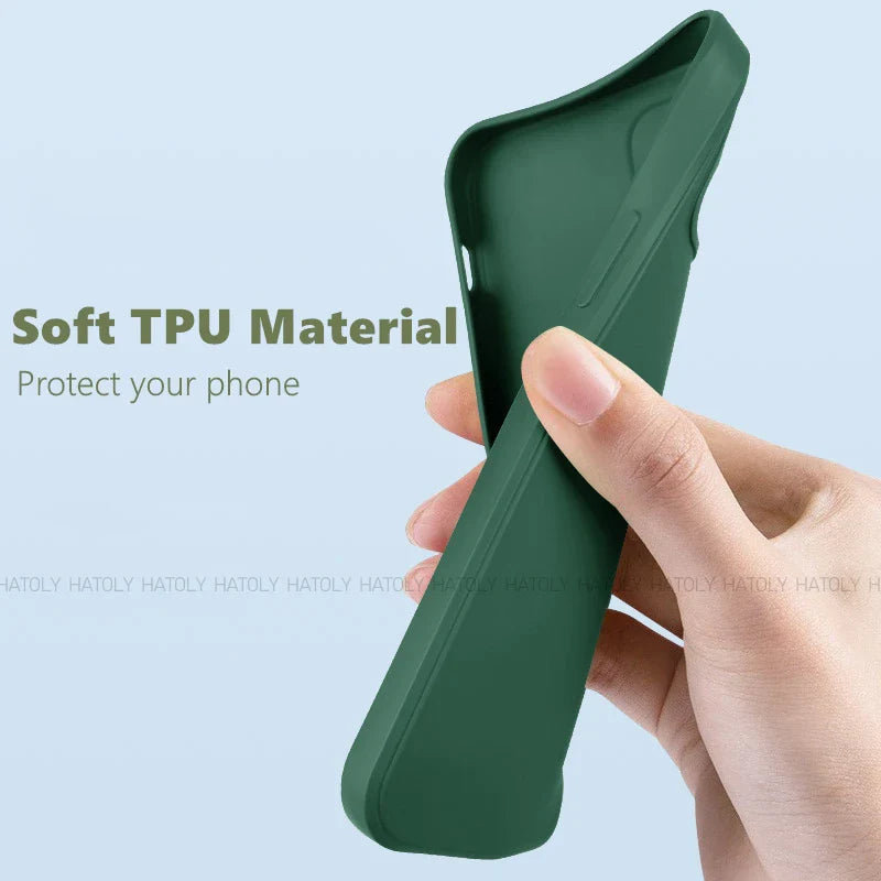 For iPhone 16 Case For iPhone 16 Cover Original TPU Luxury Shockproof Liquid Silicone Protective Phone Back Cover For iPhone 16