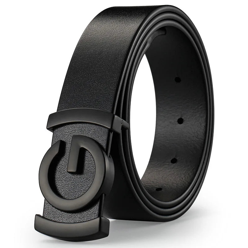 High Quality 34mm Work Business Strap Male men Belts Metal Buckle Brand Leather Belt Men Famous Luxury belt for men jeans