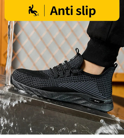 Men's safety shoes, breathable work sports shoes, puncture and smash resistant work boots, safety protective shoesTactical Boots