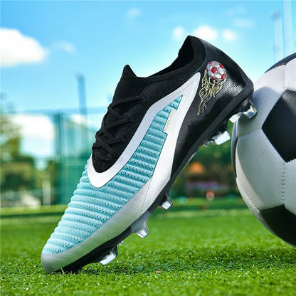 New Men Soccer Shoes Adult Non Slip Football Boots Outdoor Sport Boys Long Spikes Training Cleats Breathable Match Comfortable