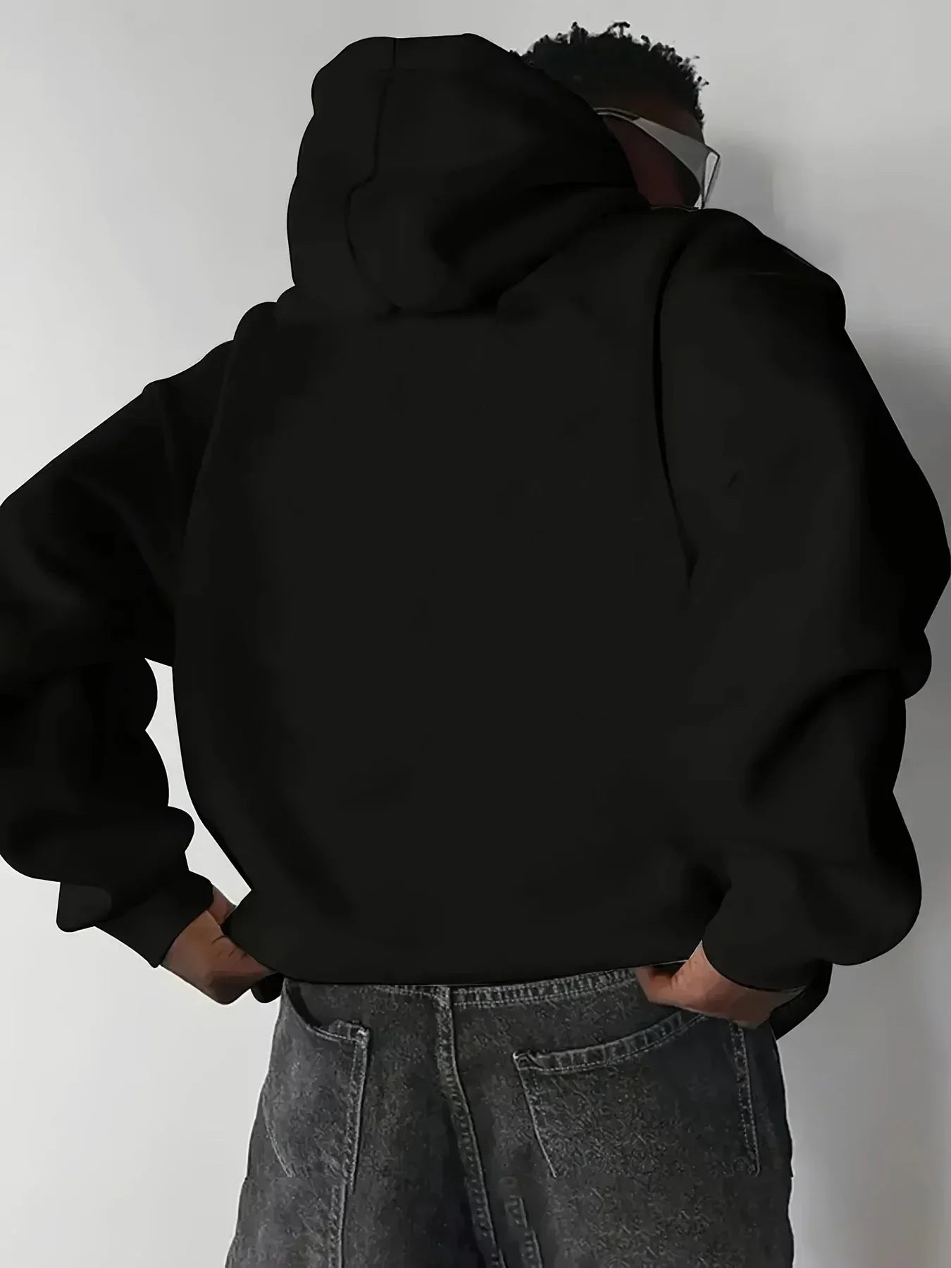 Moletom Masculino Preto com Estampa Vermelha Deadpool Padrão de Super-herói Pulôver Marvel 100% Algodão Estilo Casual de Rua com Bolso Frontal