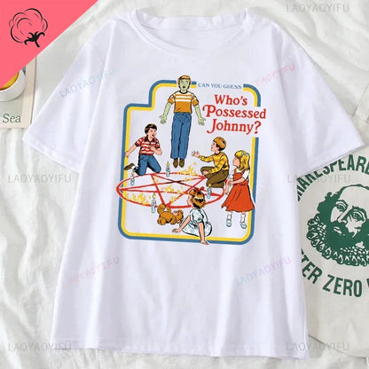 Classic Vintage 90s Tshirt Women Men Grim Evil Series Tops Nostalgia Scary Alien Supernatural Graphic Tee Popular Halloween Tees