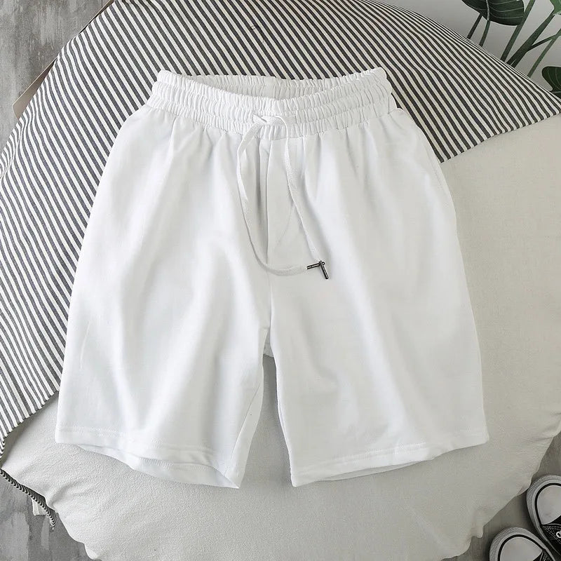 Men Solid Drawstring Shorts Men Casual Gym Shorts Sport Basketball Shorts