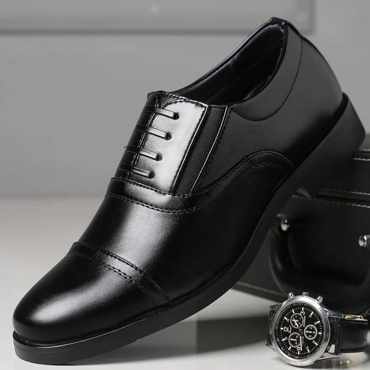 High Quality Formal Business Men Dress Shoes Breathable Leather Men Casual Shoes Italian Luxury Brand Non-slip Men Driving Shoes