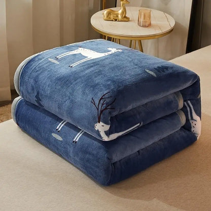 Thickened Velvet Blanket Children Single Double Person Fleece Coral Velvet Blanket Retail Coral Fleece Blanket Velvet Throw B...