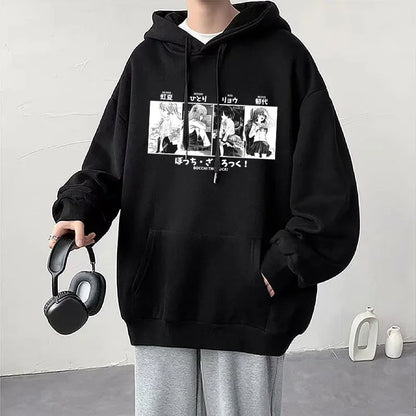 Hoodie Kessoku Band Logo Couples Hoodies Goto Hitori Ijichi Nijika Cospaly Oversized Long Sleeve Male