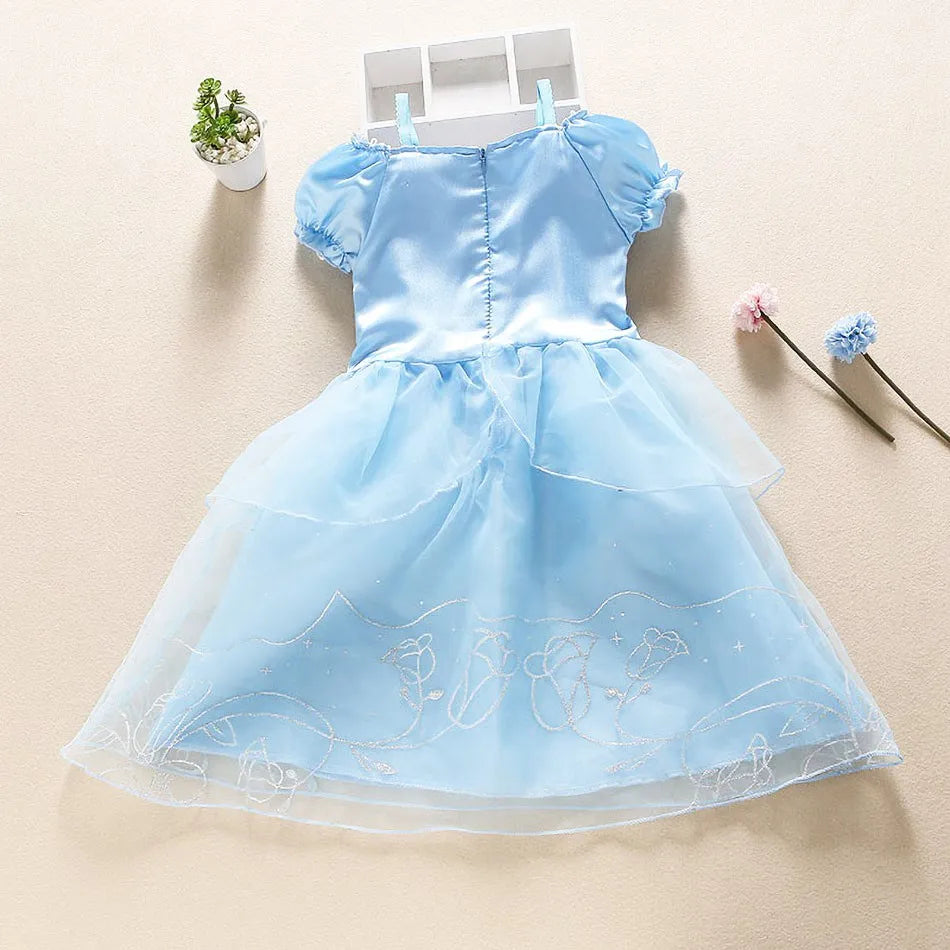 Baby Girl Rapunzel Costume Children Sleeping Beauty Belle Sofia Dress Kids Halloween Carnival Party Princess Dress Girl Disguise