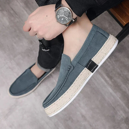 Calçados Masculinos Leves Casuais, Tênis Masculino Respirável para Caminhada, Mocassins, Sapatos Preguiçosos, Sapatos de Condução Antiderrapantes, Sapatos Confortáveis de Pano