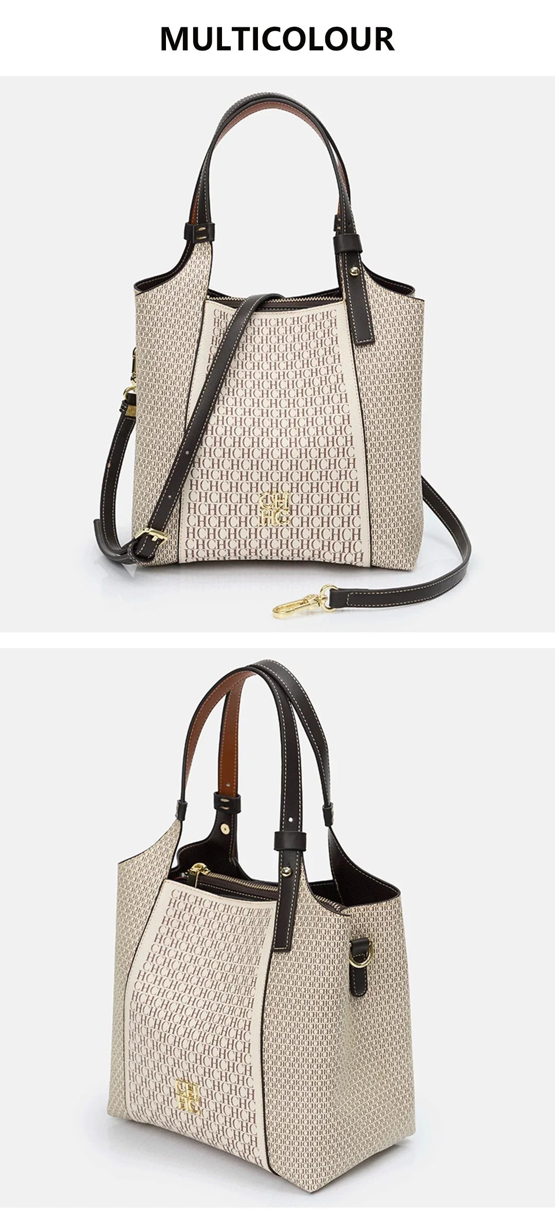 Fashion Letter Printed Design Women's Handbag High-end Light Luxury Vintage Brand Large Capacity New Women's Tote Bag