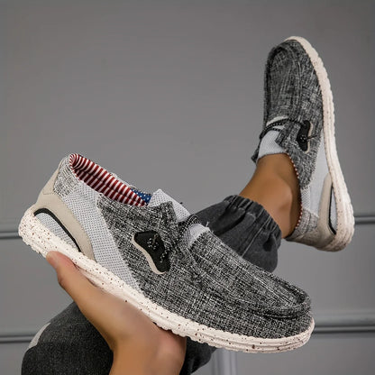 Men's Canvas Shoes Loafers Soft Comfortable Breathable Men's Casual Shoes Sneakers Vulcanized Shoes Flat Shoes Men Walking Shoes