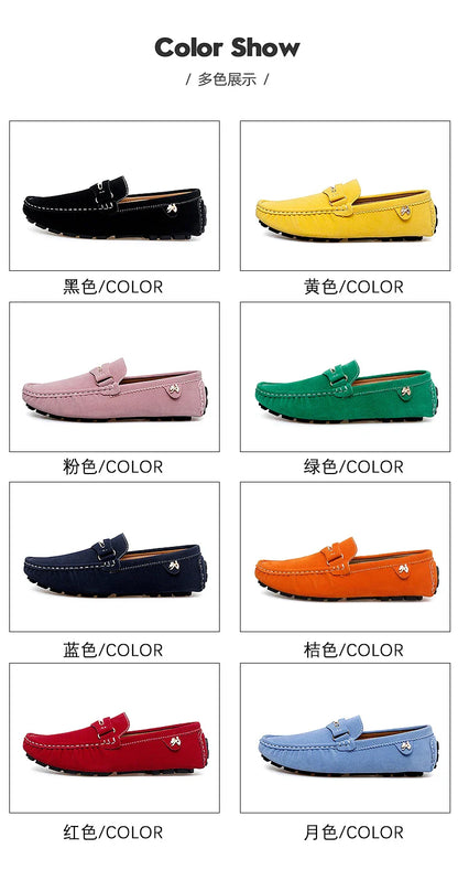 48 Extra Large Size Frosted Couple Style Halloween Gift 2025 Autumn New Beanie Shoes British Style Slip-On Lazy Men's Shoes Driving Lightweight Non-Slip Casual Leather Shoes