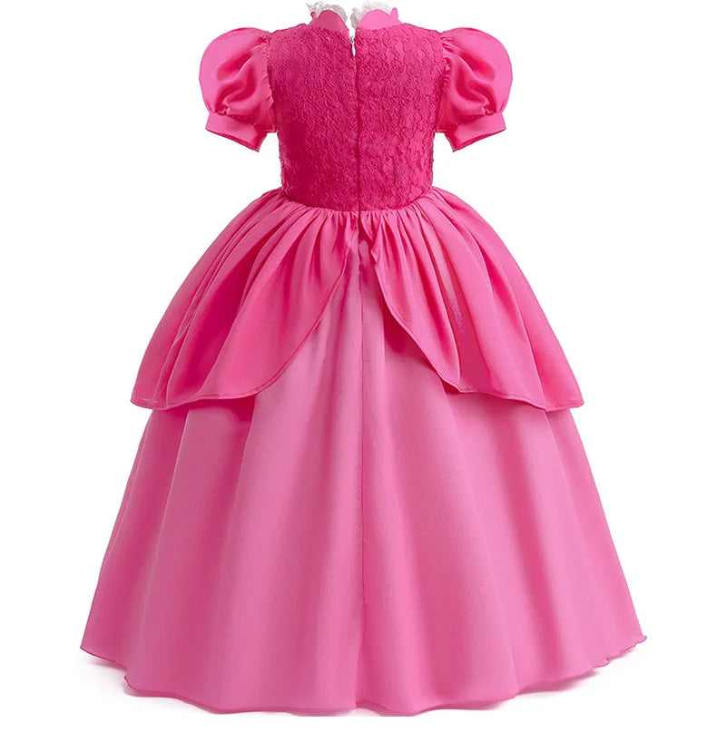 Movie Barbier Halloween Girls Cosplay Costume Peach Princess Dress Vintage Rose Top+Pants+Scarf Street Punk Set Party Clothes