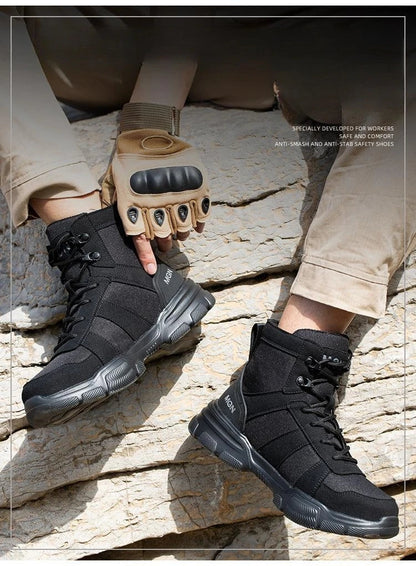 48 Plus Size Platform Non Slip Work Safety Boots Men Steel Toe Cap Anti-smash Sneakers Shoes Anti Puncture Security Boots