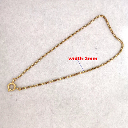 Necklace Women Men Choker Stainless Steel Geometric Rolo Link Cuba Paperclip Chain