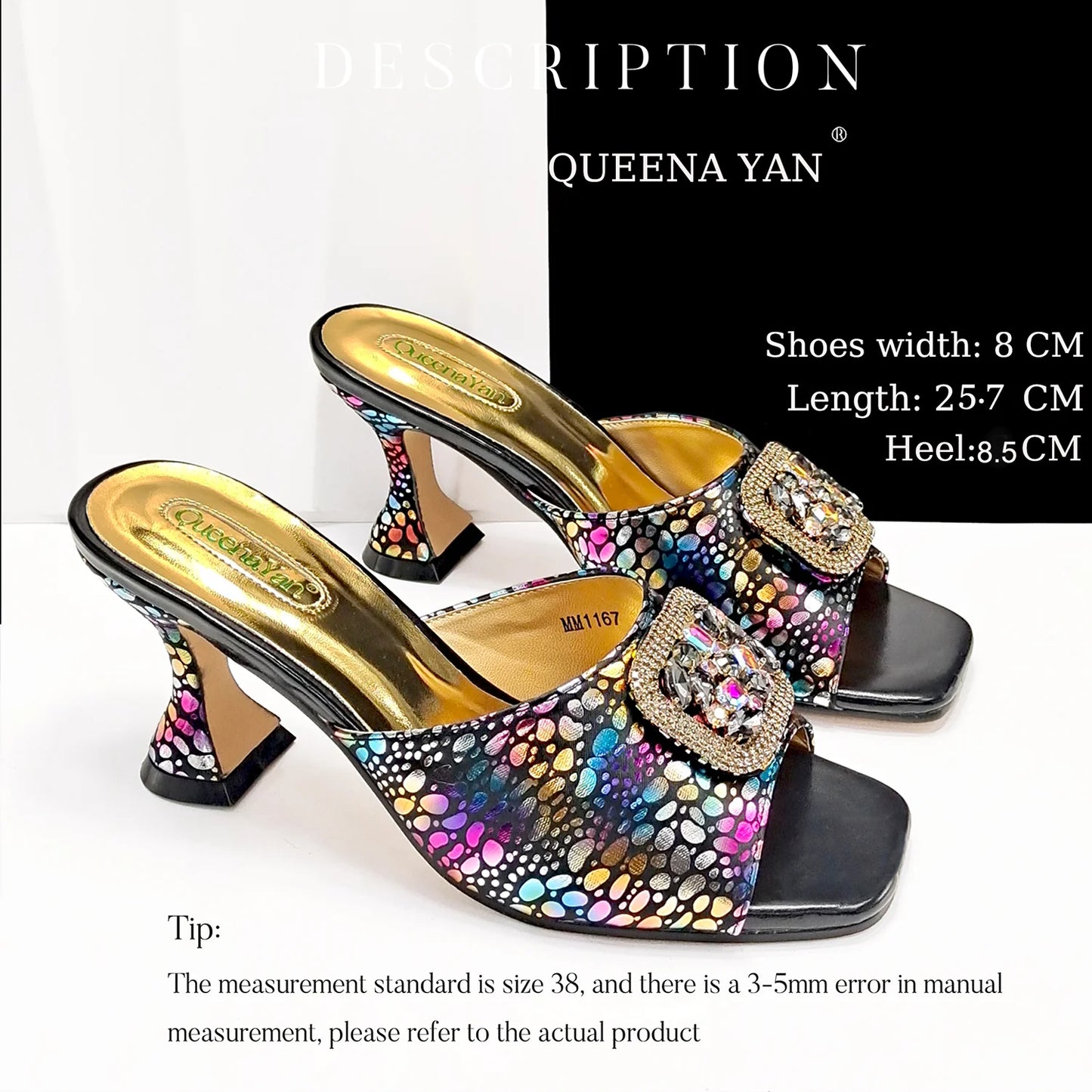 Fashion Newest Arrival Orange Color Square Toe Women Sandals Shoes Matching Bag Set for Ladies Wedding Party Pump