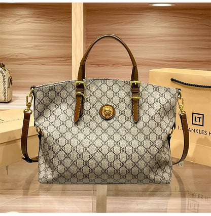 Ladies' light luxury handbag 2025 new high-end designer fashion retro handbag shoulder bag large capacity crossbody bag tote bag