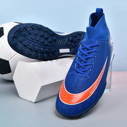 New Men Football Boots Kids Ankle Cleats Grass Soccer Shoes Futsal Indoor Sport Match Training TF/FG Hot-selling High-quality