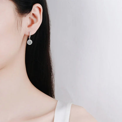 0.5ct 1ct D Color Moissanite Drop Earrings Orginal 925 Sterling Silver Earring for Women Sparkling Wedding Luxury Jewelry