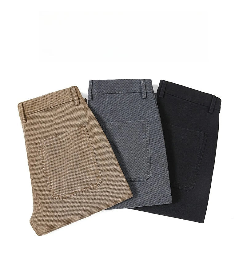Korean Fashion Lyocell Casual Pants Men's New Spring Breathable Straight Elastic High Quality Daily Streetwear Male Trousers