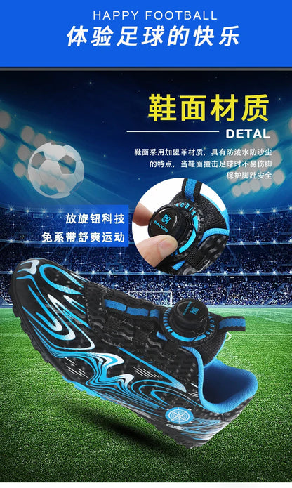 Kids Soccer Cleats Boys Girls Professional Football Shoes FG/TF Grass Training Non-Slip Athletic Sneakers Breathable Comfortable