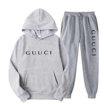 ashionable men's casual sports outfit - New style hooded sports shirt + sports pants set