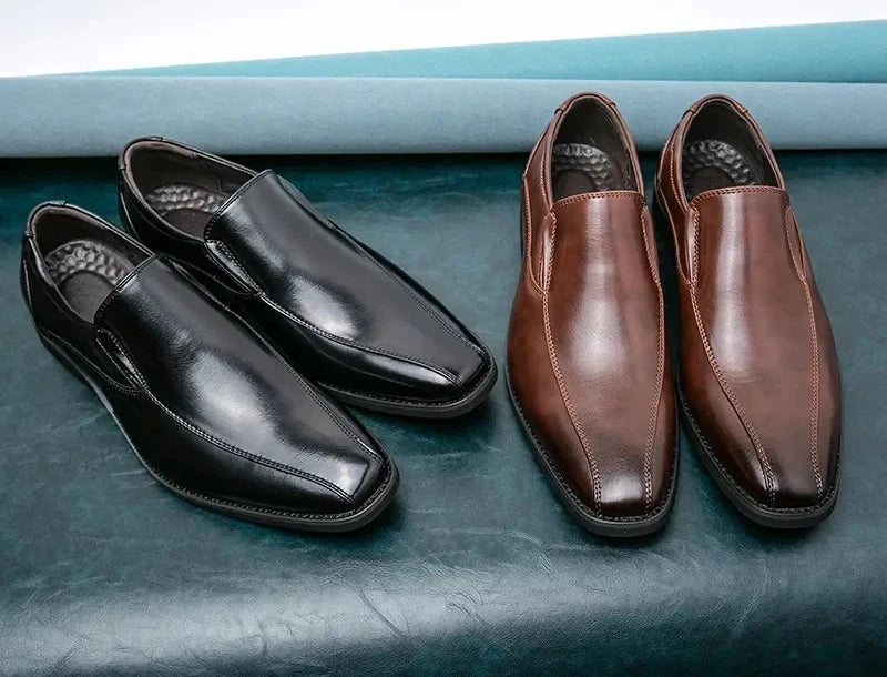 Casual Business Leather Shoes Men Loafers Formal Wedding Shoes Leisure Party Office Flats Men's Social Dress Moccasins