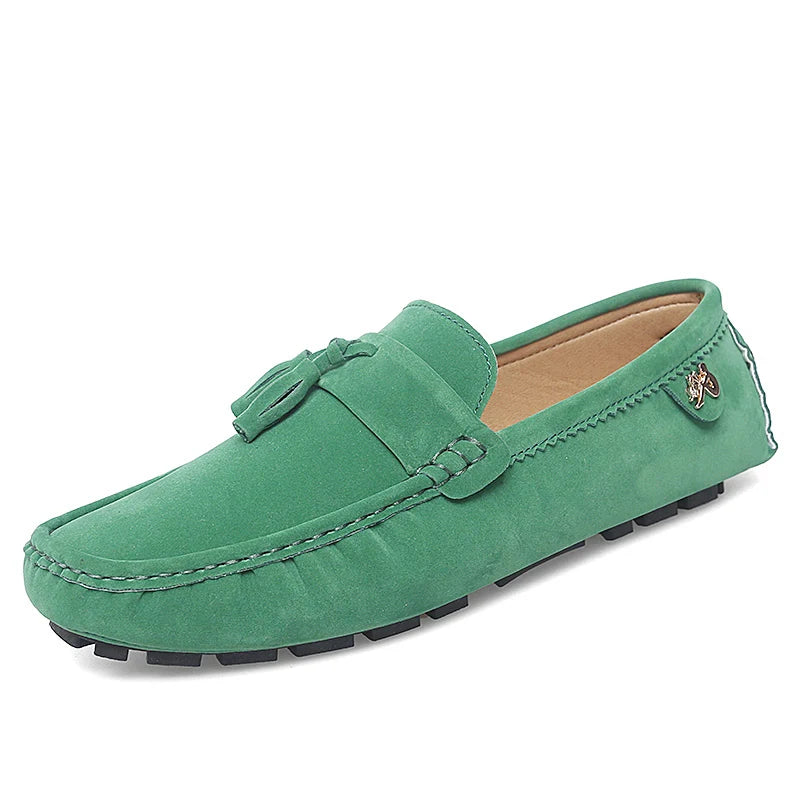2025 New Beanie Shoes Men's Tassel Frosted Soft Sole Korean Style Easiest for Match Fashion Casual Shoes British Lazy Driving Trbottomy Shoes