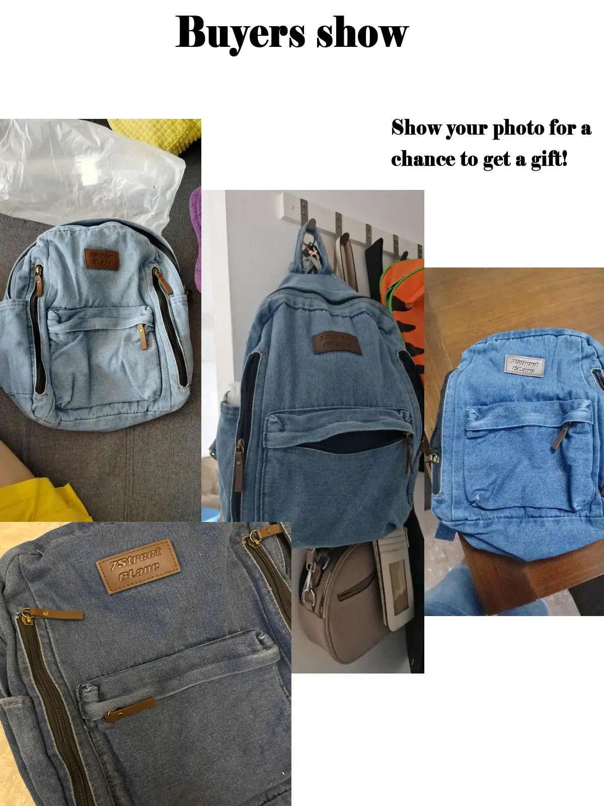 Fashion Backpacks for School Trend Student Jeans Bag Multi Pockets Large Capacity Rucksack Mochila De Escola Feminina 2023
