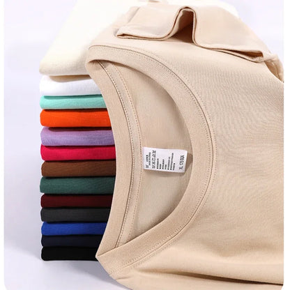 Oversized Summer T shirts for Women Men Brown Casual Female Korean Streetwear Tees Unisex Basic Solid Young Cool Tops