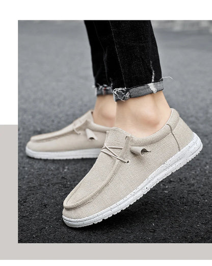 Men Casual Shoes Breathable Lightweight Slip-On Flats Simple Comfortable Solid Color Soft Sole Shoes Men Shose For Sale Loafers